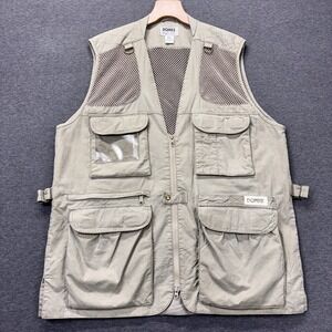 Domke Photogs Vest Mens Extra Large Photographer Utility Mesh Olive Workwear